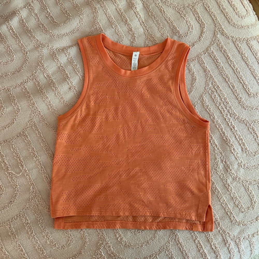 Orange lululemon tank top